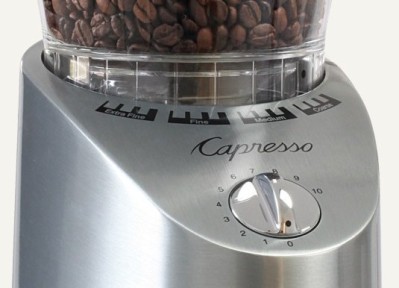 Capresso Infinity 565 coffee grinder Detail